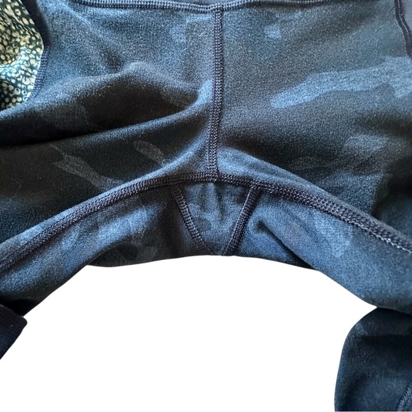 LULULEMON WUNDER UNDER Sashiko Inkwell Blue camouflage leggings 6 artsy indie - Picture 6 of 11